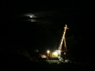 Ночное бурение на Тополихинском участке Союзного месторождения графита